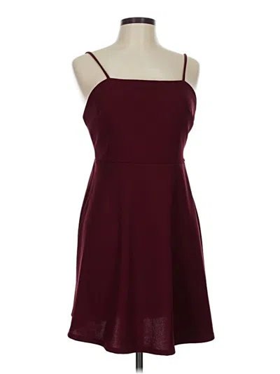 Pre-owned Forever 21 Cocktail Dress In Burgundy