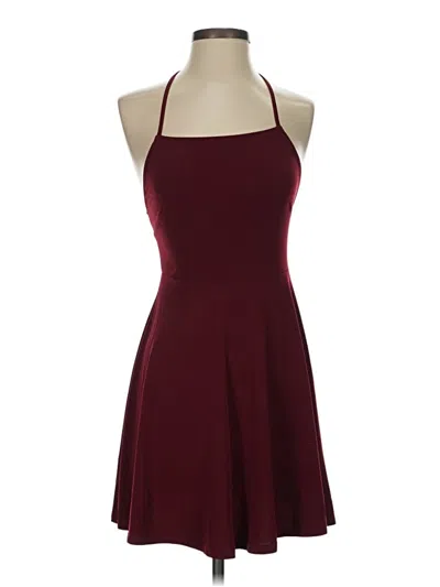 Pre-owned Forever 21 Cocktail Dress In Burgundy