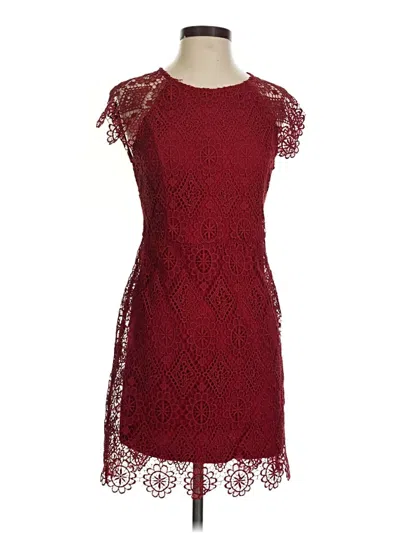 Pre-owned Forever 21 Cocktail Dress In Burgundy