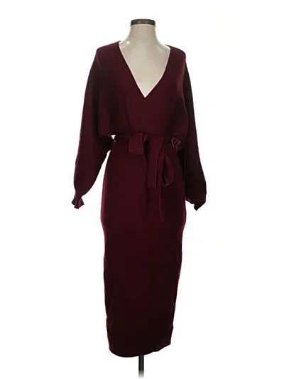 Pre-owned Forever 21 Cocktail Dress In Burgundy