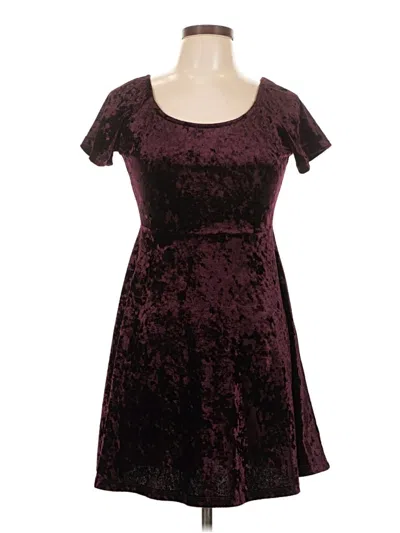 Pre-owned Forever 21 Cocktail Dress In Burgundy