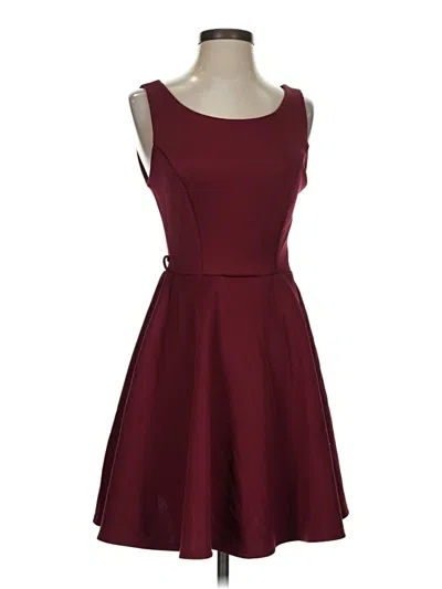 Pre-owned Forever 21 Cocktail Dress In Burgundy