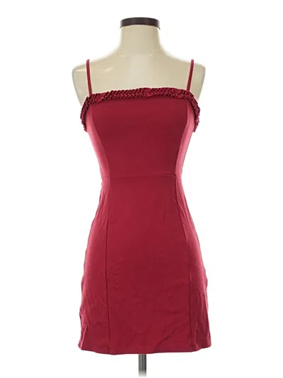 Pre-owned Forever 21 Cocktail Dress In Burgundy