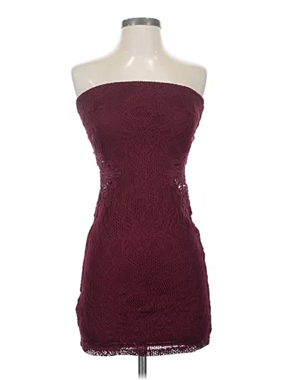 Pre-owned Forever 21 Cocktail Dress In Burgundy