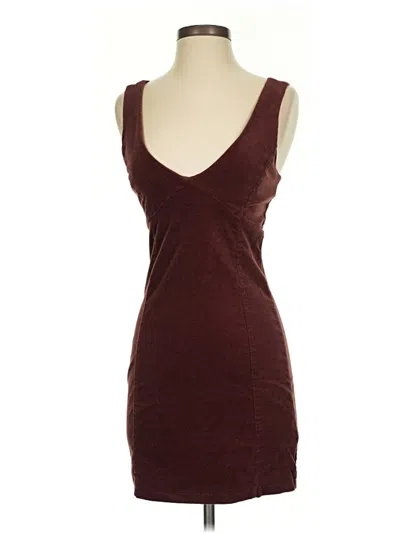 Pre-owned Forever 21 Cocktail Dress In Burgundy