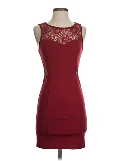 Pre-owned Forever 21 Cocktail Dress In Burgundy