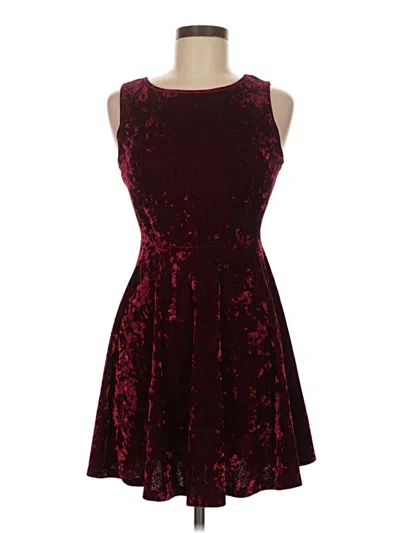 Pre-owned Forever 21 Cocktail Dress In Burgundy