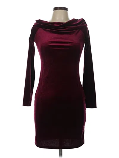 Pre-owned Forever 21 Cocktail Dress In Burgundy