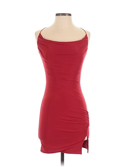 Pre-owned Forever 21 Cocktail Dress In Burgundy