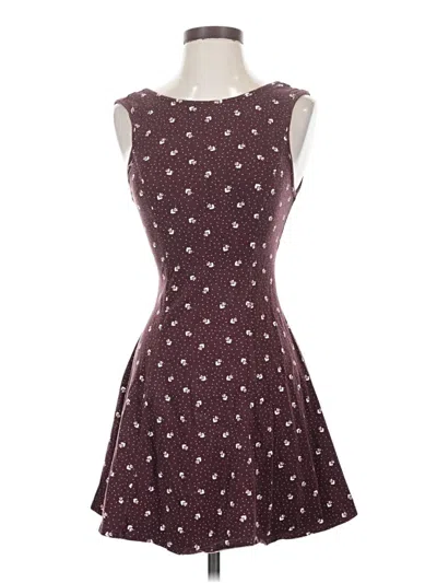 Pre-owned Forever 21 Cocktail Dress In Burgundy