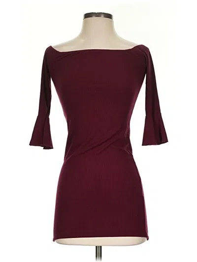 Pre-owned Forever 21 Cocktail Dress In Burgundy