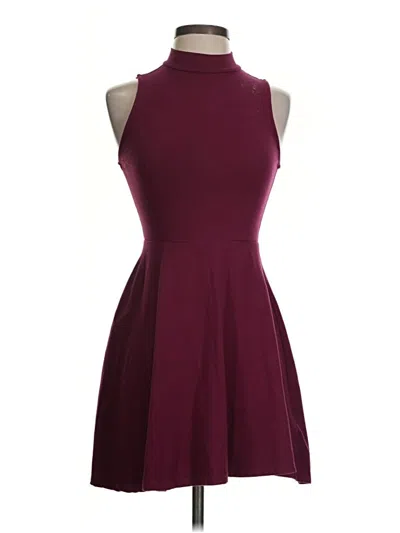Pre-owned Forever 21 Cocktail Dress In Burgundy