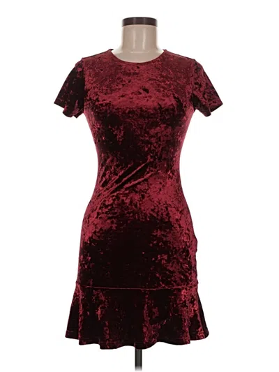 Pre-owned Forever 21 Cocktail Dress In Burgundy