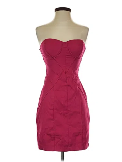 Pre-owned Forever 21 Cocktail Dress In Burgundy