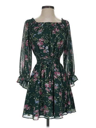 Pre-owned Forever 21 Cocktail Dress In Green
