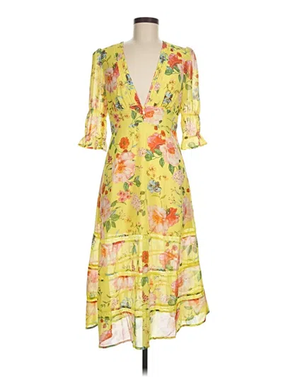 Pre-owned Forever 21 Cocktail Dress In Yellow