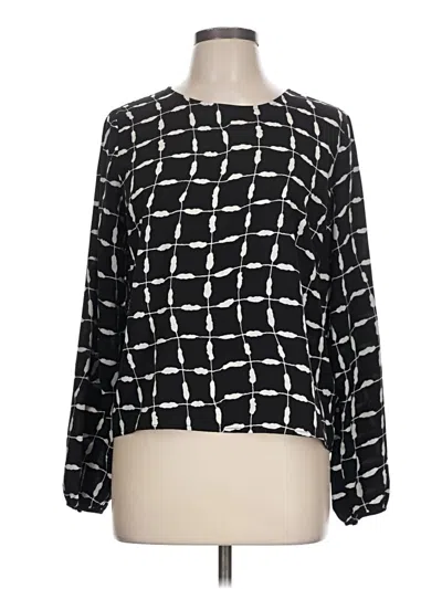 Pre-owned Forever 21 Contemporary 3/4 Sleeve Blouse In Black