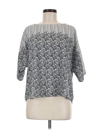 Pre-owned Forever 21 Contemporary 3/4 Sleeve T-shirt In Gray