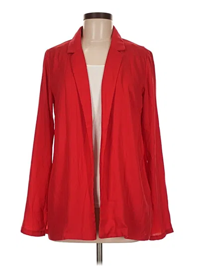 Pre-owned Forever 21 Contemporary Blazer Jacket In Red