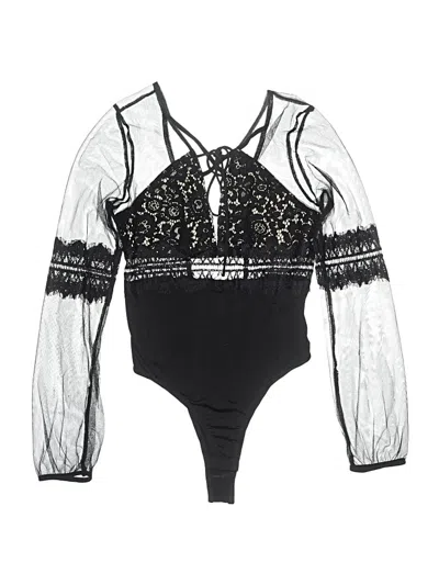 Pre-owned Forever 21 Contemporary Bodysuit In Black