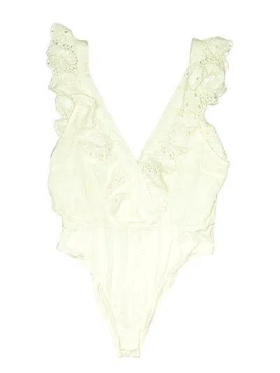 Pre-owned Forever 21 Contemporary Bodysuit In Ivory