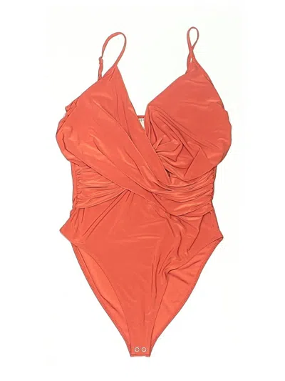 Pre-owned Forever 21 Contemporary Bodysuit In Orange
