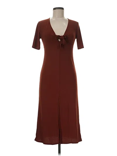 Pre-owned Forever 21 Contemporary Casual Dress In Brown