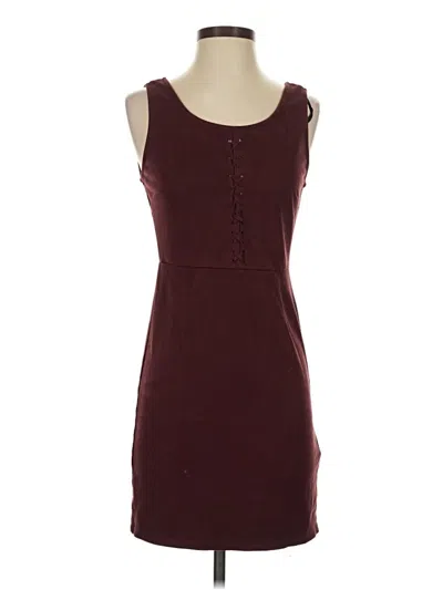 Pre-owned Forever 21 Contemporary Casual Dress In Burgundy