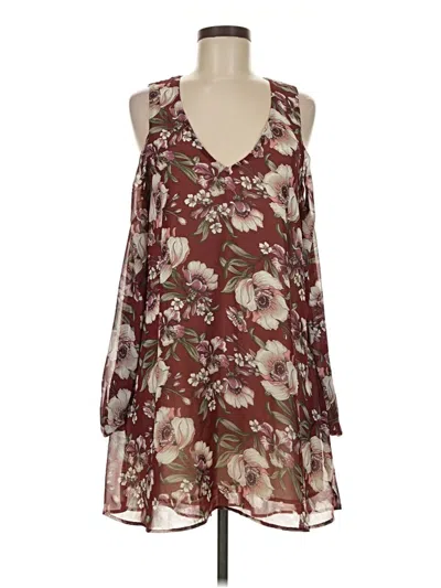 Pre-owned Forever 21 Contemporary Casual Dress In Burgundy