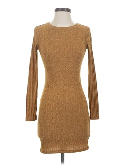 Pre-owned Forever 21 Contemporary Casual Dress In Tan