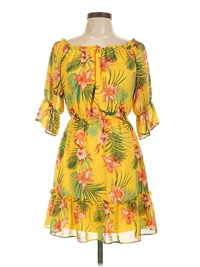 Pre-owned Forever 21 Contemporary Casual Dress In Yellow