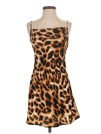 Pre-owned Forever 21 Contemporary Cocktail Dress In Brown