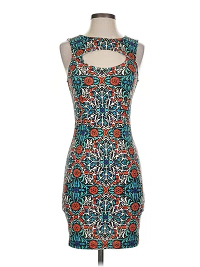 Pre-owned Forever 21 Contemporary Cocktail Dress In Teal