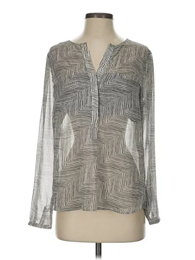Pre-owned Forever 21 Contemporary Long Sleeve Blouse In Gray
