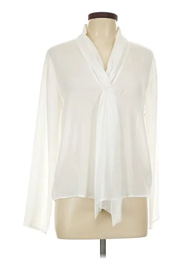 Pre-owned Forever 21 Contemporary Long Sleeve Blouse In Ivory