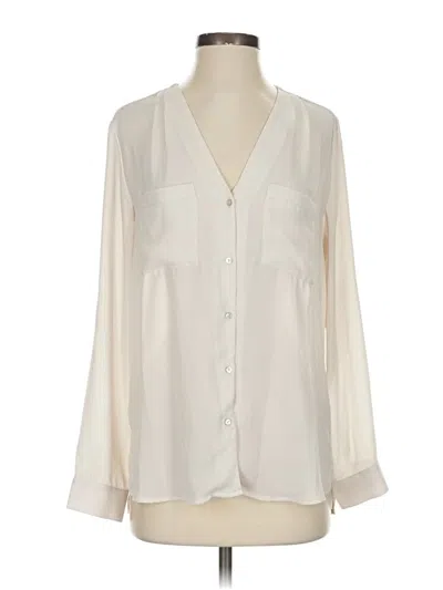 Pre-owned Forever 21 Contemporary Long Sleeve Blouse In White