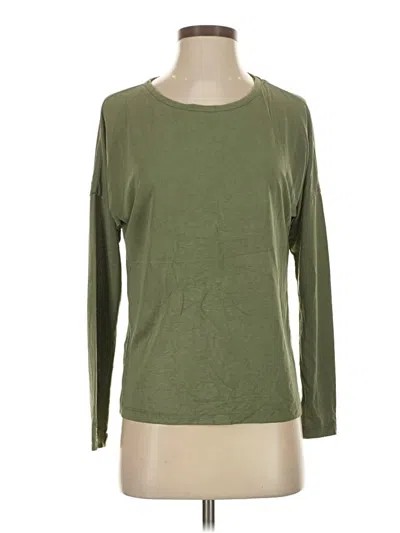 Pre-owned Forever 21 Contemporary Long Sleeve T-shirt In Green
