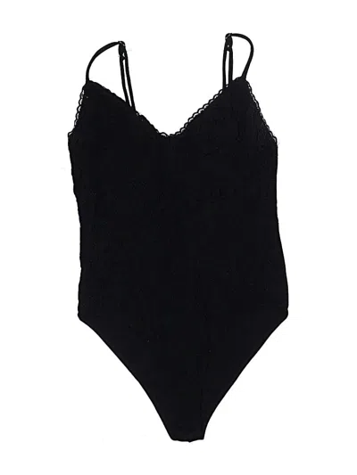Pre-owned Forever 21 Contemporary One Piece Swimsuit In Black