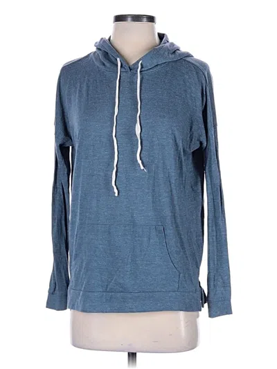 Pre-owned Forever 21 Contemporary Pullover Hoodie In Blue