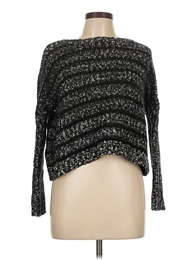 Pre-owned Forever 21 Contemporary Pullover Sweater In Black