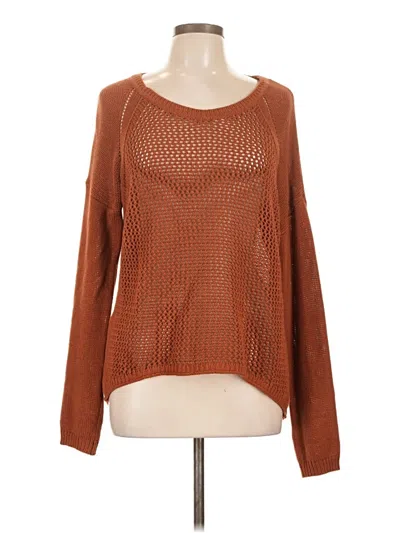 Pre-owned Forever 21 Contemporary Pullover Sweater In Brown