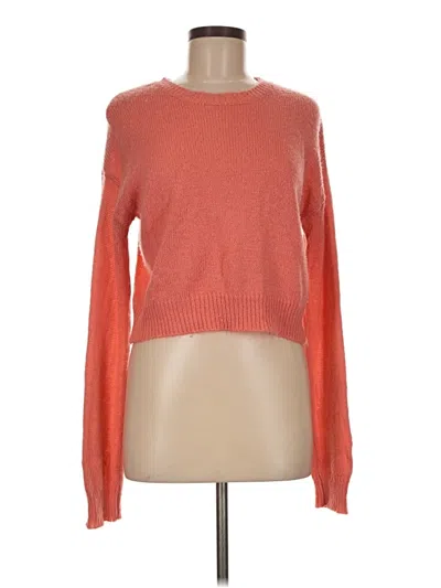 Pre-owned Forever 21 Contemporary Pullover Sweater In Orange