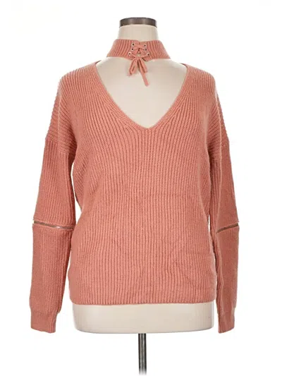 Pre-owned Forever 21 Contemporary Pullover Sweater In Pink
