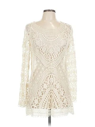 Pre-owned Forever 21 Contemporary Pullover Sweater In White