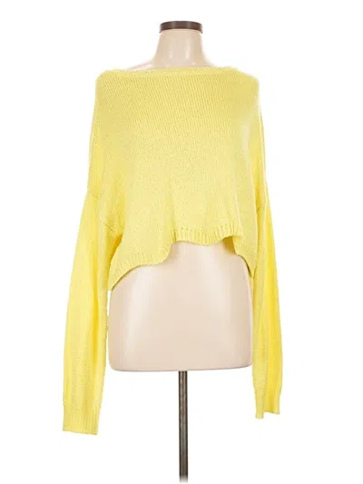 Pre-owned Forever 21 Contemporary Pullover Sweater In Yellow