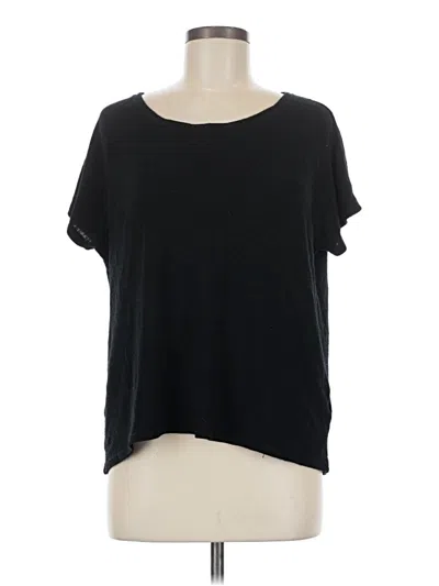 Pre-owned Forever 21 Contemporary Short Sleeve Top Black Scoop Neck Tops