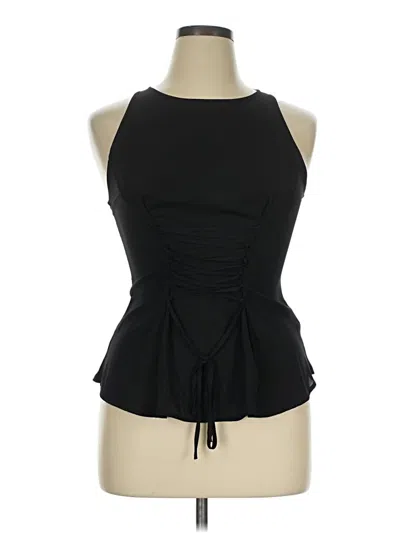 Pre-owned Forever 21 Contemporary Sleeveless Blouse In Black