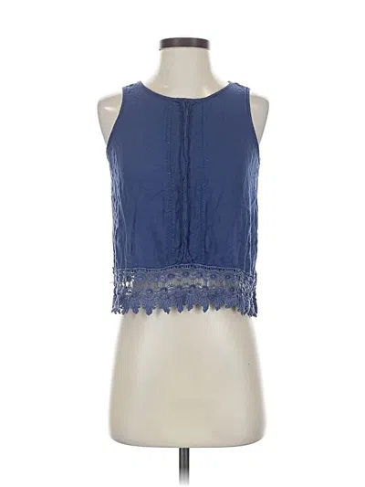 Pre-owned Forever 21 Contemporary Sleeveless Blouse In Blue