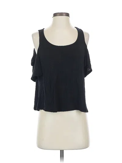 Pre-owned Forever 21 Contemporary Sleeveless Top Black Cold Shoulder Neckline Tops