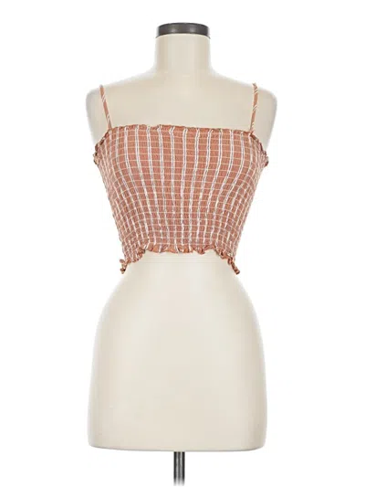 Pre-owned Forever 21 Contemporary Tube Top Orange Strapless Neckline Tops